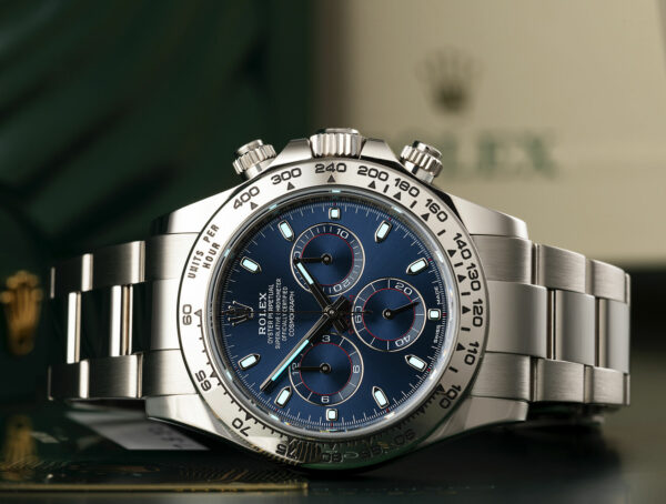 ROLEX COSMOGRAPH DAYTONA WHITE GOLD BLUE DIAL 116509