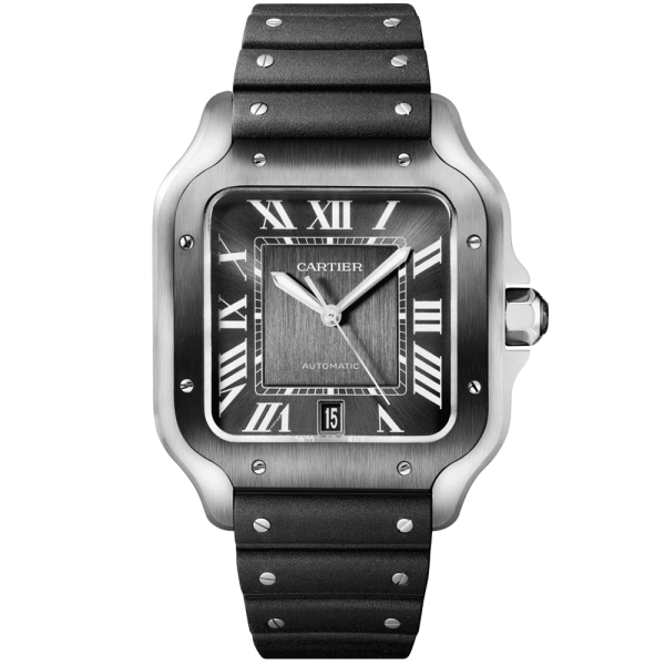 Santos de Cartier Large Steel & ADLC Grey Dial Men's Automatic Watch