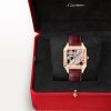 Santos-Dumont Large 18ct Rose Gold Skeleton Dial Automatic Watch