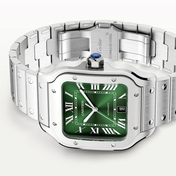 Santos de Cartier Large Smoky Green Dial Automatic Bracelet/Strap Watch