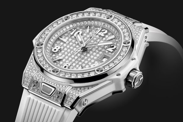 Hublot Big Bang ONE CLICK STEEL WHITE FULL PAVÉ Ref# 485.SE.9000.RW.1604