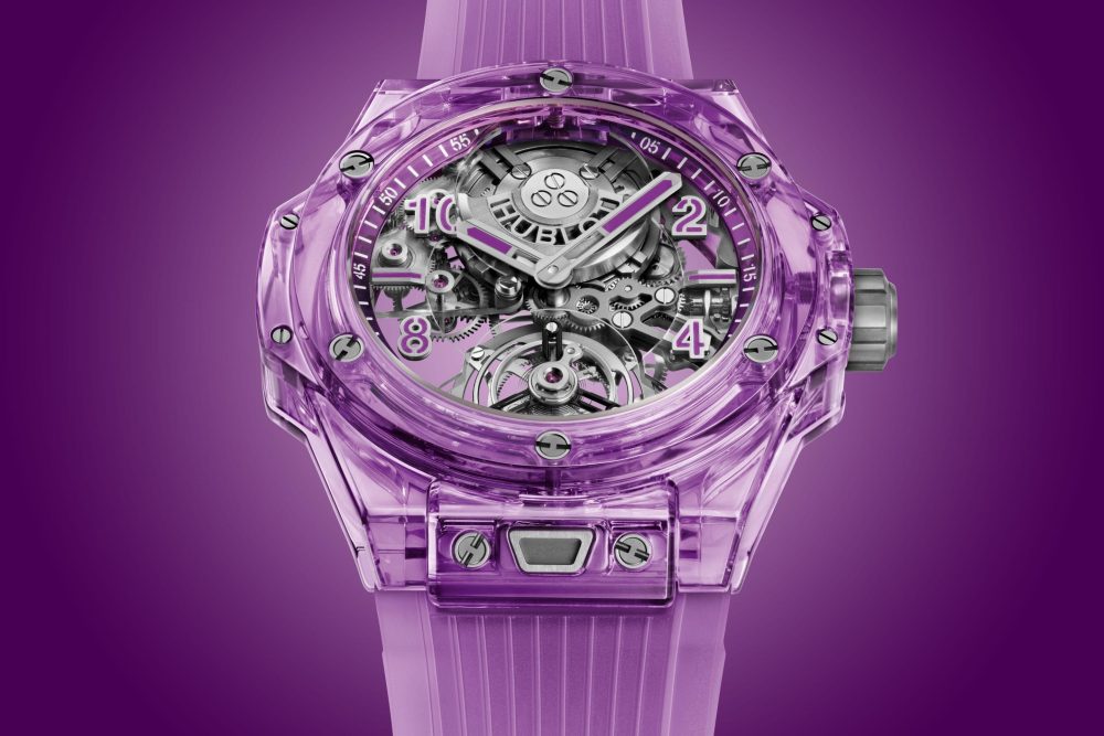 Hublot Big Bang TOURBILLON AUTOMATIC PURPLE SAPPHIRE Ref# 429.JM.0120.RT