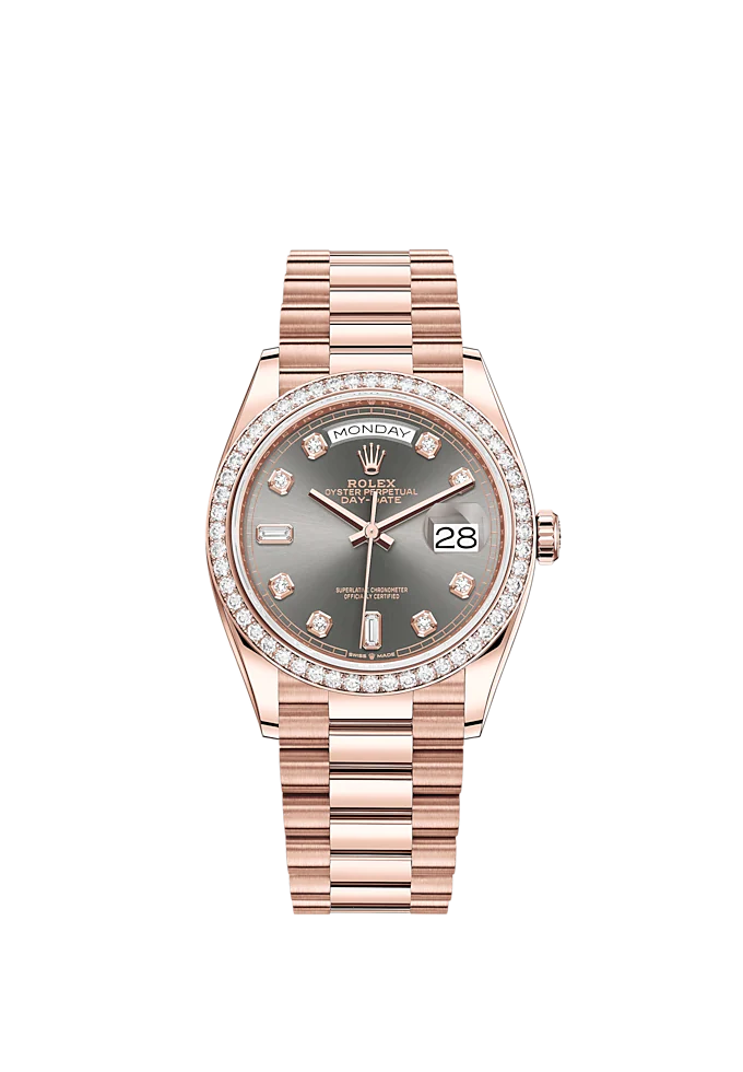 Rolex Day-Date 36mm, 18k Everose Gold, Ref# 128345rbr-0052