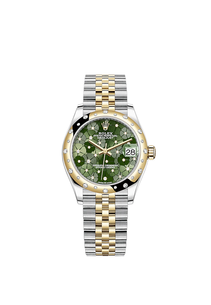 Rolex Datejust 31mm, Oystersteel and 18k Yellow Gold with Diamonds, Ref# 278343rbr-0032