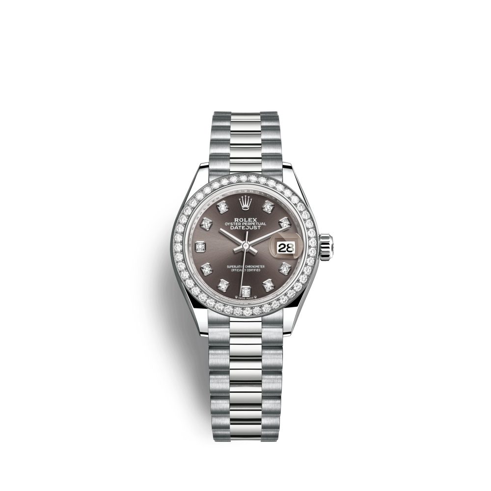 Rolex Lady-Datejust 28mm, 18k White Gold, Ref# 279139rbr-0011