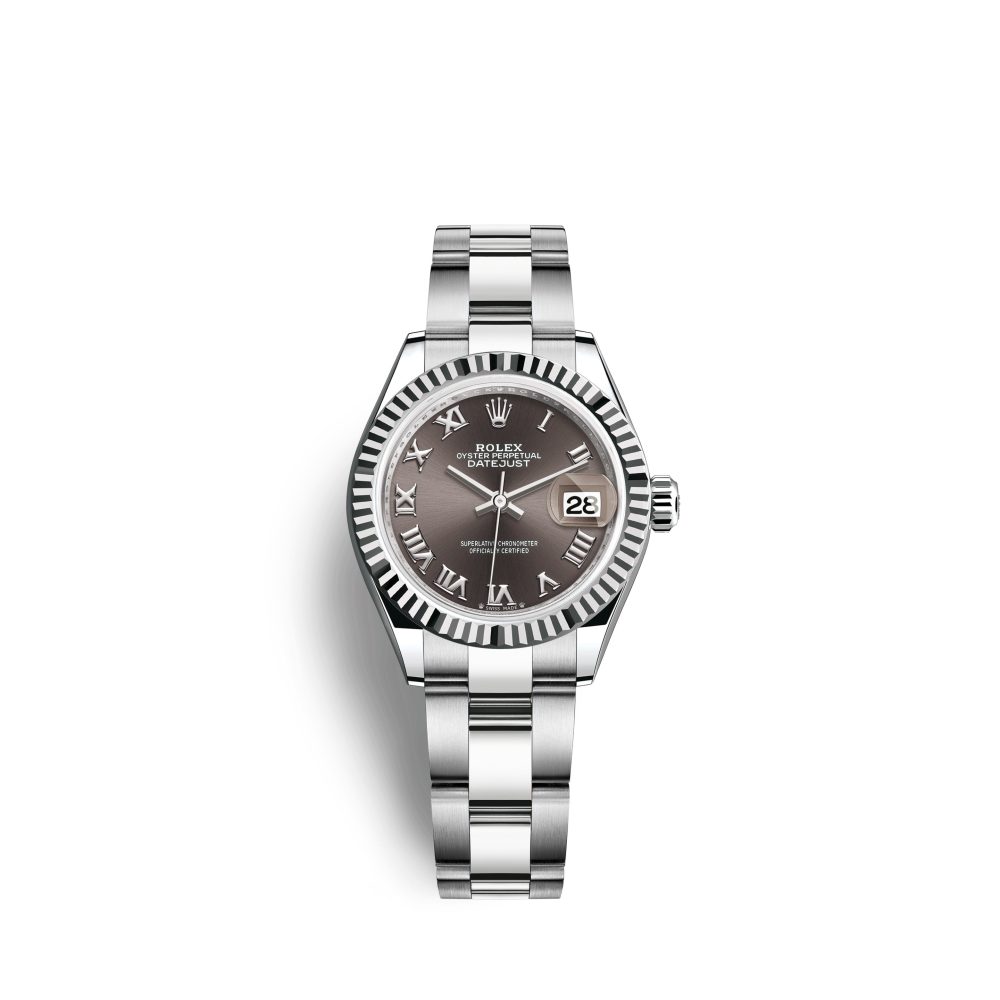 Rolex Lady-Datejust 28, Oystersteel and 18k White Gold, Ref# 279174-0014