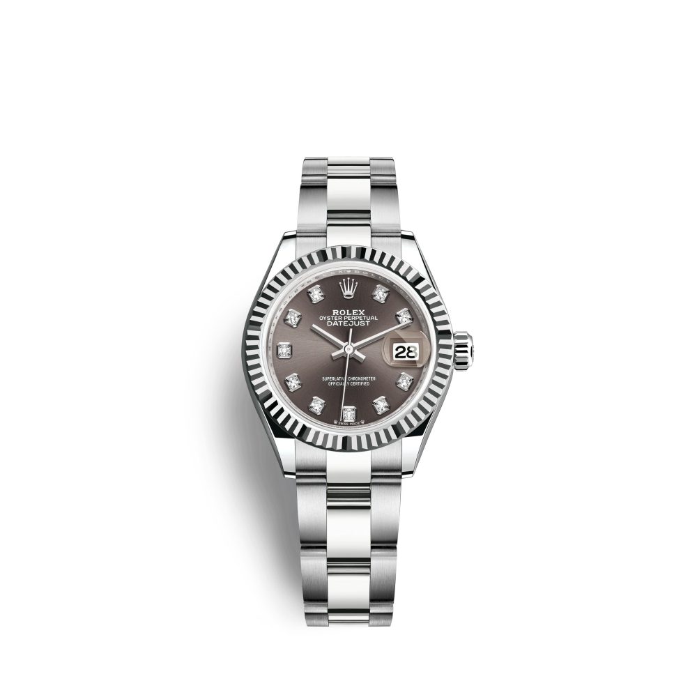 Rolex Lady-Datejust 28, Oystersteel and 18k White Gold, Ref# 279174-0016