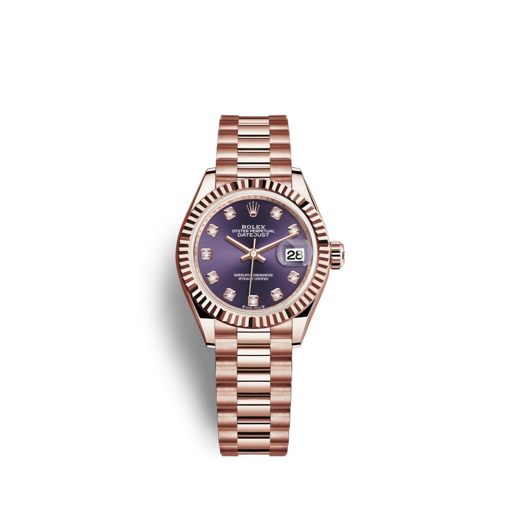 Rolex Lady-Datejust 28, 18k Everose Gold, Ref# 279175-0019