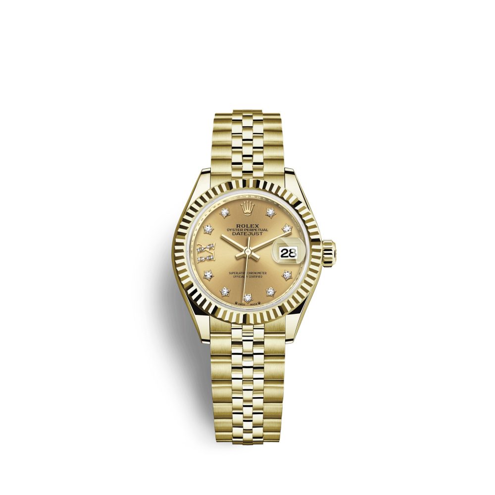 Rolex Lady-Datejust 28, 18k Yellow Gold, Ref# 279178-0014