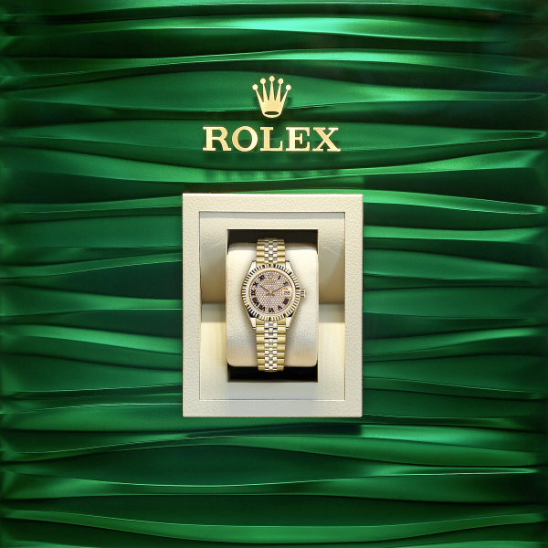 Rolex Lady-Datejust 28, 18k Yellow Gold, Ref# 279178-0032