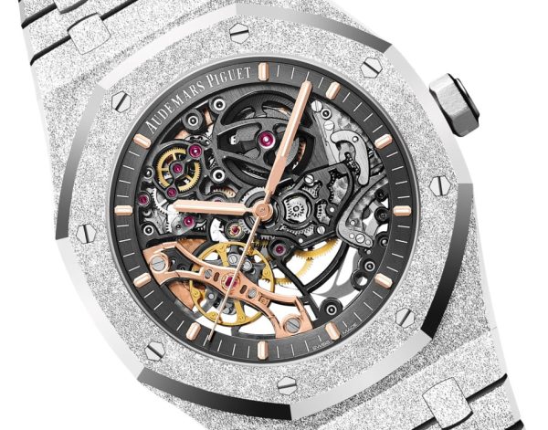 Audemars Piguet Royal Oak FROSTED GOLD DOUBLE BALANCE WHEEL OPENWORKED Ref# 15407BC.GG.1224BC.01