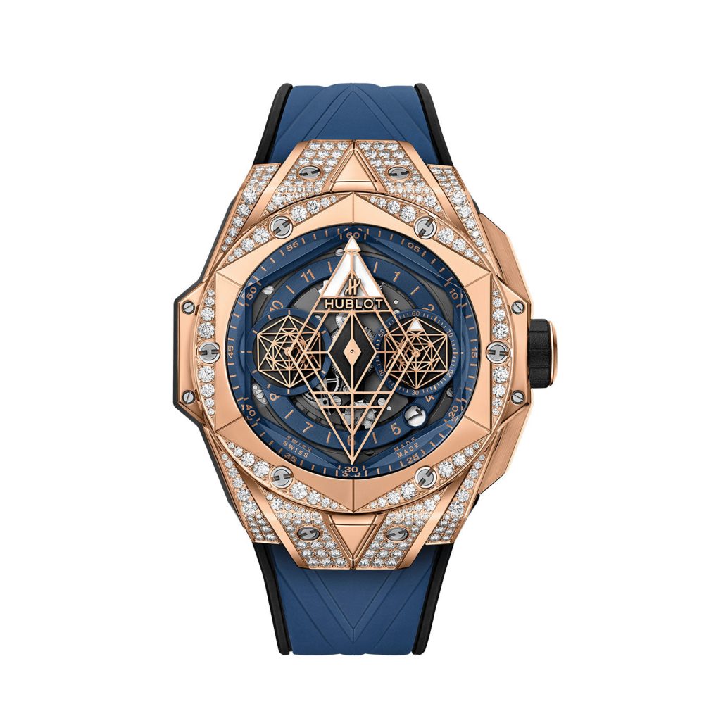 Hublot Big Bang SANG BLEU II KING GOLD BLUE PAVÉ Ref# 418.OX.5108.RX.1604.MXM20