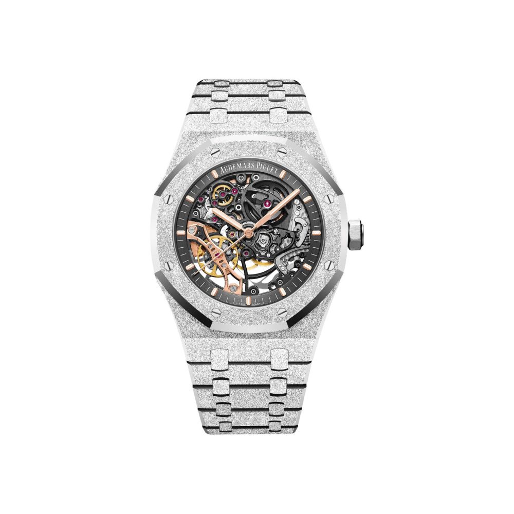 Audemars Piguet Royal Oak FROSTED GOLD DOUBLE BALANCE WHEEL OPENWORKED Ref# 15407BC.GG.1224BC.01