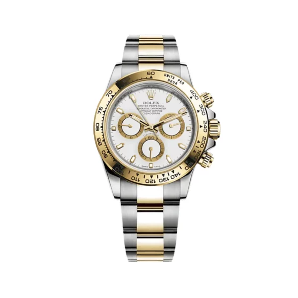 Rolex Daytona 116523 Stainless Steel Yellow Gold White Dial