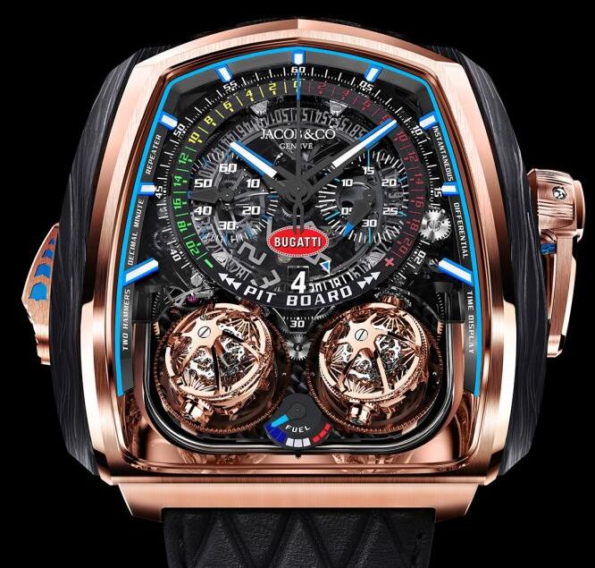 Jacob & Co. TWIN TURBO FURIOUS BUGATTI ROSE GOLD Watch Replica TT200.40.AB.AB.A Jacob and Co Watch Price