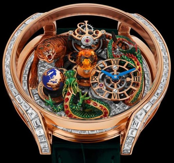 Jacob & Co. ASTRONOMIA SOLAR BAGUETTE DRAGON AND TIGER Watch Replica AS902.40.AA.UA.ABALA Jacob and Co Watch Price