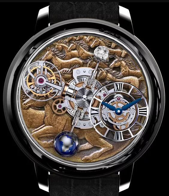 Jacob & Co. ASTRONOMIA TOURBILLON STALLION BLACK Watch Replica AT100.31.AC.UB.B Jacob and Co Watch Price