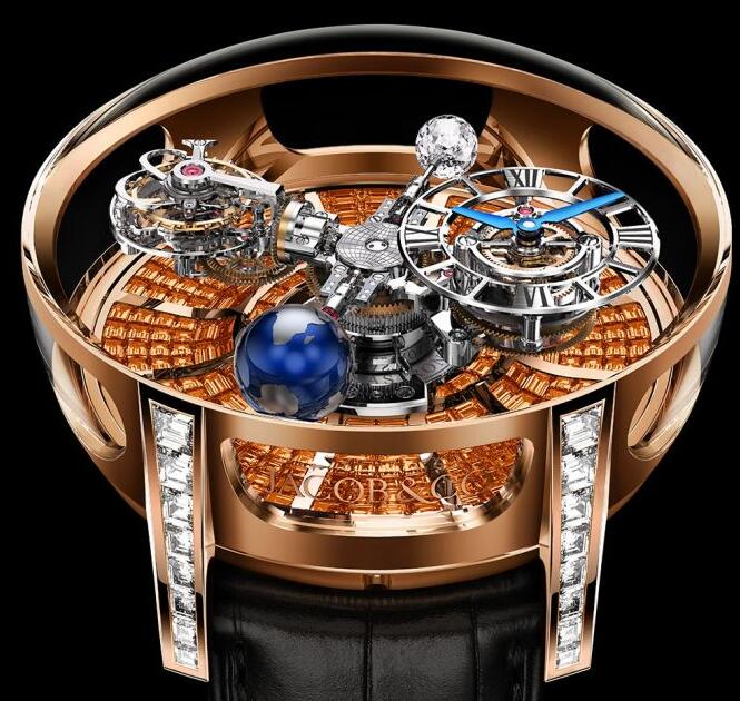 Jacob & Co. ASTRONOMIA TOURBILLON BAGUETTE ORANGE SAPPHIRES Watch Replica AT800.40.BD.BR.A Jacob and Co Watch Price