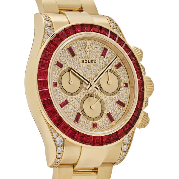 Rolex Cosmograph Daytona 126598TRU Yellow Gold Ruby Bezel Diamond Pave Dial (2024)