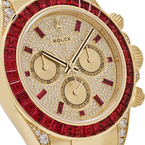 Rolex Cosmograph Daytona 126598TRU Yellow Gold Ruby Bezel Diamond Pave Dial (2024)