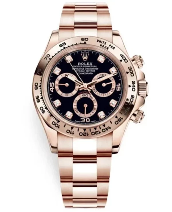 Rolex Cosmograph Daytona 116505 Black Diamond Dial Everose Gold Watch