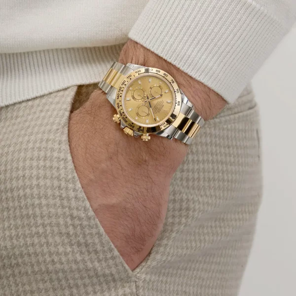 Rolex Daytona 116503 Two-Tone Yellow Gold Stainless Steel Champagne Dial