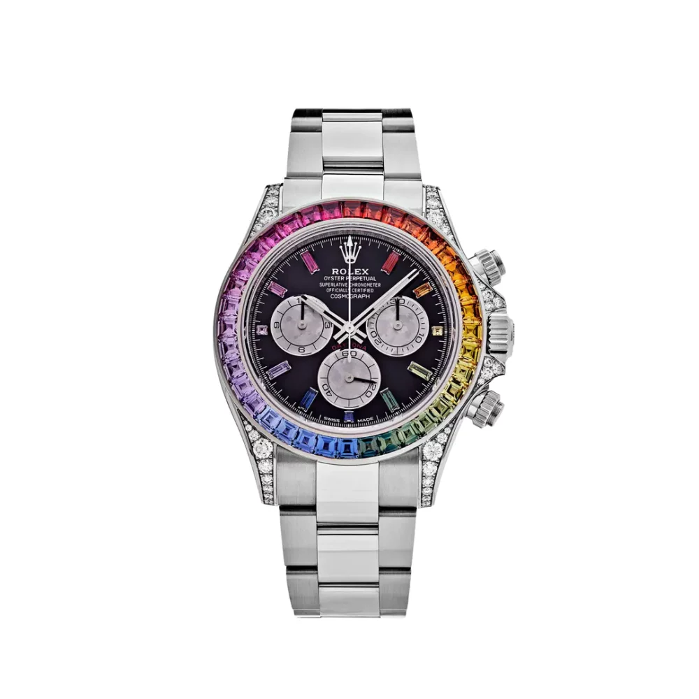 Rolex Daytona 116599RBOW 'Rainbow' White Gold Black Dial Sapphire Bezel (2023)